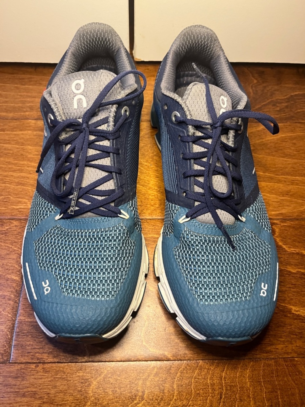 On Cloudflyer Sneakers in Teal and Navy